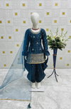 Oc 506 Heavy Chinon Silk With Digital Print Work With Embroidered Sequence Work With Lace Girls Wear Kids Top Dhoti Salwar With Dupatta Bulk Orders In India